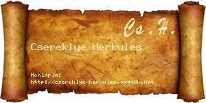 Csereklye Herkules névjegykártya
